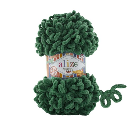 Włóczka Alize Puffy Fine 532 / głęboka zieleń
