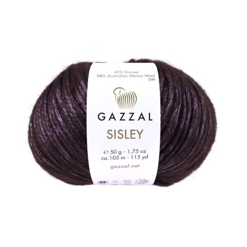 Włóczka Gazzal Sisley 5715 / czekolada z fioletem