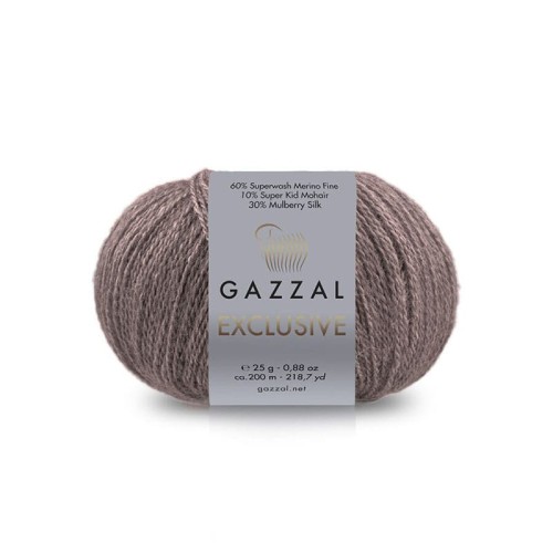 Włóczka Gazzal Exclusive 9924 / średni brąz