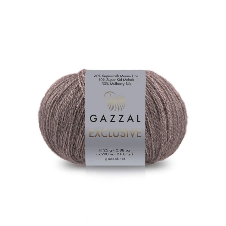 Włóczka Gazzal Exclusive 9924 / średni brąz