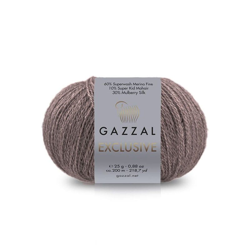 Włóczka Gazzal Exclusive 9924 / średni brąz