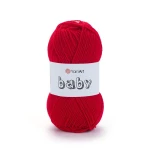 Włóczka YarnArt Baby 156 / ognista czerwień