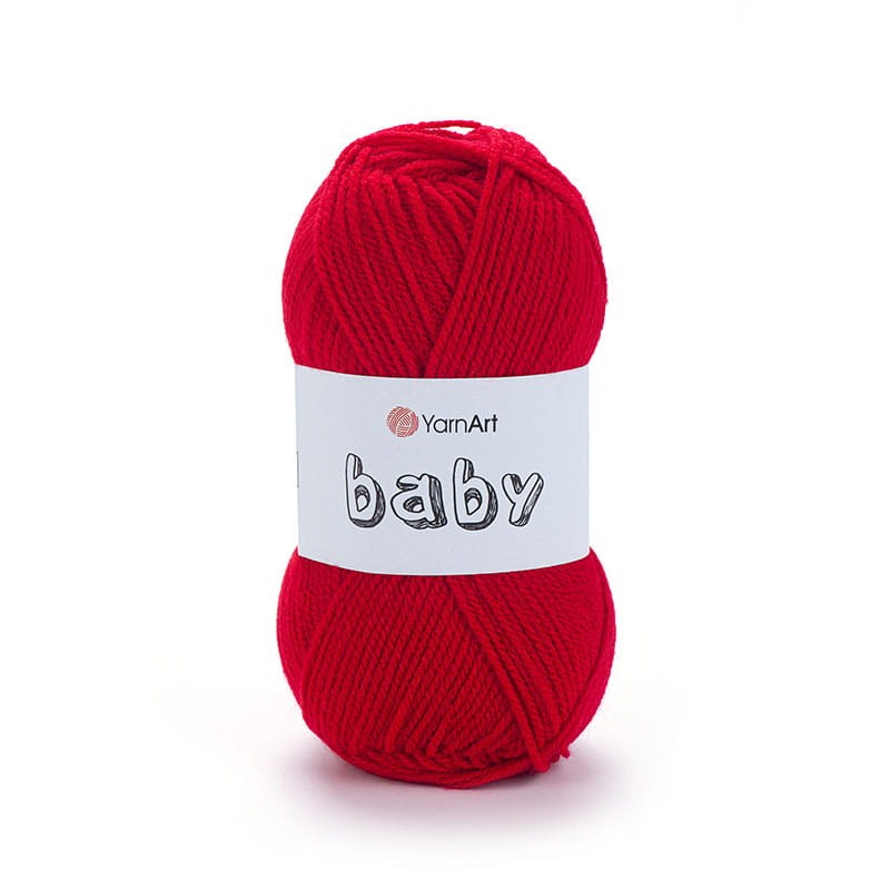 Włóczka YarnArt Baby 156 / ognista czerwień