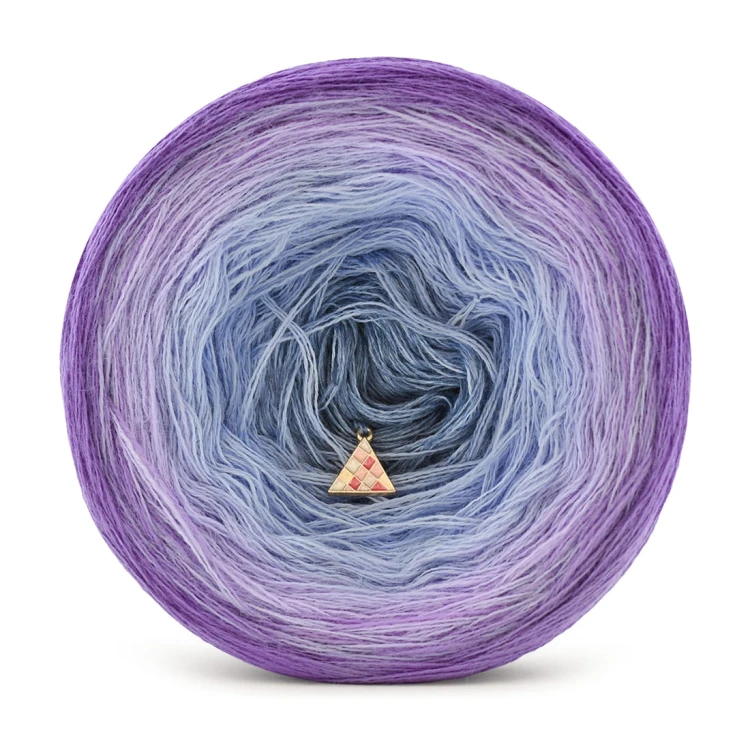 KOKONEK Merino 868 Kotek i motek Nathalie 11 -  Jasny fiolet/lawenda/jasne indygo/jasny niebieski/szaroniebieski melanż