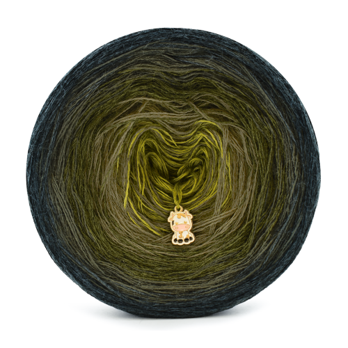 KOKONEK Merino 869 Kotek i motek Nathalie 12 - Petrol melanż/ciemne khaki/khaki melanż/khaki/oliwka