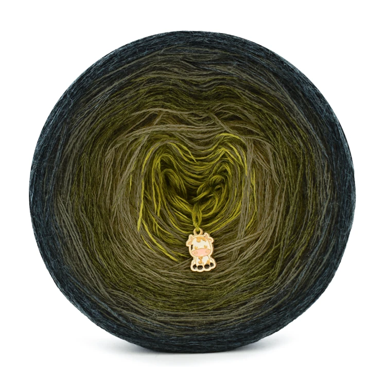 KOKONEK Merino 869 Kotek i motek Nathalie 12 - Petrol melanż/ciemne khaki/khaki melanż/khaki/oliwka