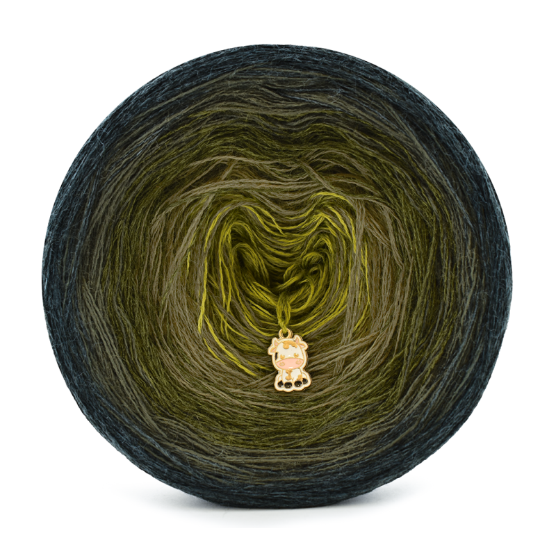 KOKONEK Merino 869 Kotek i motek Nathalie 12 - Petrol melanż/ciemne khaki/khaki melanż/khaki/oliwka