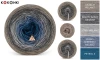 Zestaw na sweter/kardigan Nathalie od Kotek i motek 01 / Kokonki Merino / Orzech melanż/średni szary melanż/szary melanż/szaro-niebieski melanż/petrol II