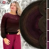 Zestaw na sweter/kardigan Nathalie od Kotek i motek 03 / Kokonki Merino / Czekolada/ciemny brąz/wino melanż/wino/burak