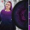 Zestaw na sweter/kardigan Nathalie od Kotek i motek 06 / Kokonki Merino / Kruczy/granat/fiolet/śliwka/ciemny cyklamen