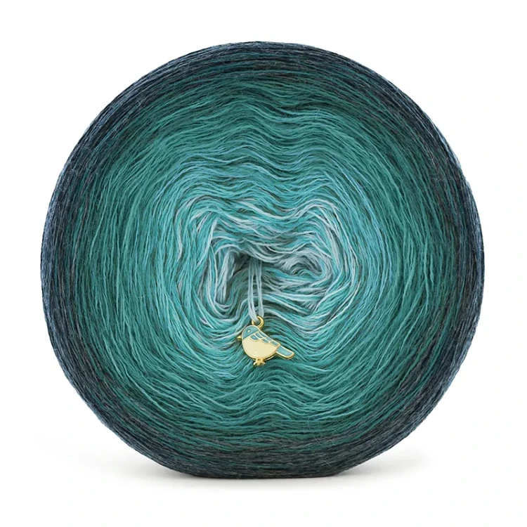 Zestaw na sweter/kardigan Nathalie od Kotek i motek 09 / Kokonki Merino / Patyna melanż/morski/szmaragd/patyna/lodowy błękit