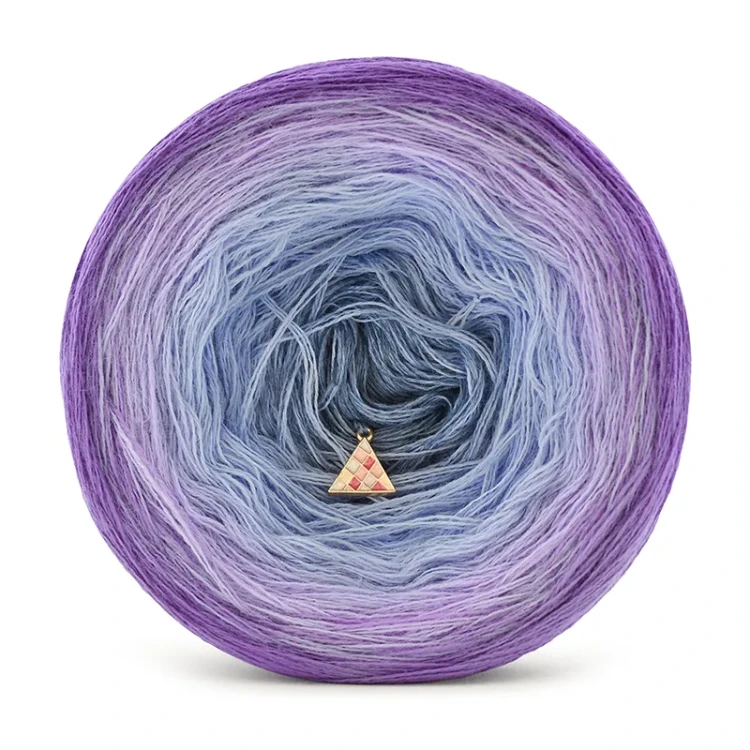 Zestaw na sweter/kardigan Nathalie od Kotek i motek 11 / Kokonki Merino / Jasny fiolet/lawenda/jasne indygo/jasny niebieski/szaroniebieski melanż