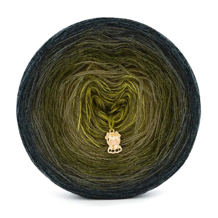 Zestaw na sweter/kardigan Nathalie od Kotek i motek 12 / Kokonki Merino / Petrol melanż/ciemne khaki/khaki melanż/khaki/oliwka