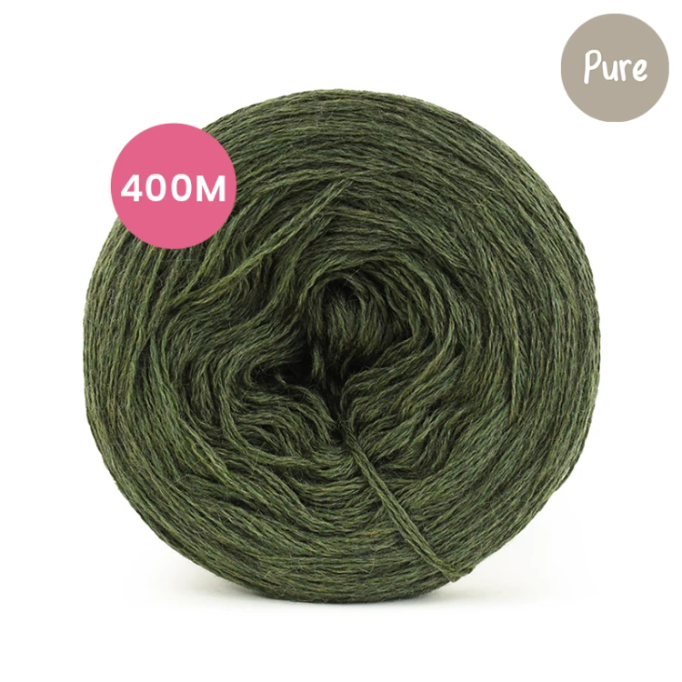 KOKONEK_Pure Mono jeden kolor - khaki / 3 nitki / 400 m / 80 g - GOTOWY