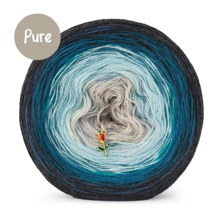 KOKONEK Pure P169 - Ciemny szary/petrol/patyna/chłodny beż