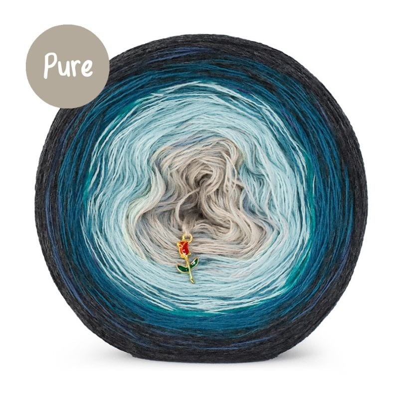 KOKONEK Pure P169 - Ciemny szary/petrol/patyna/chłodny beż