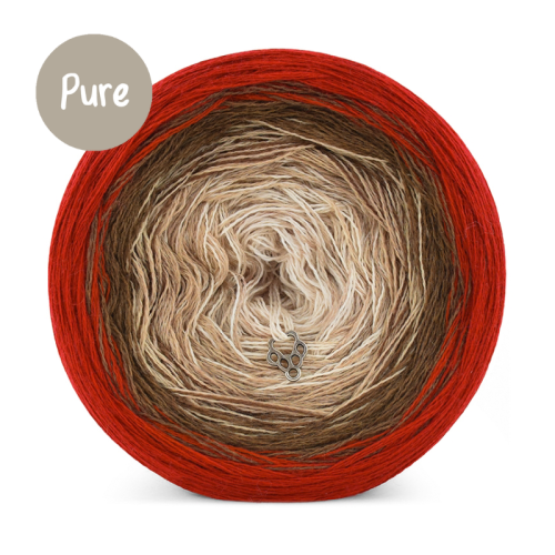 KOKONEK Pure P186 - Czerwień/brąz/biszkopt/ciepły beż