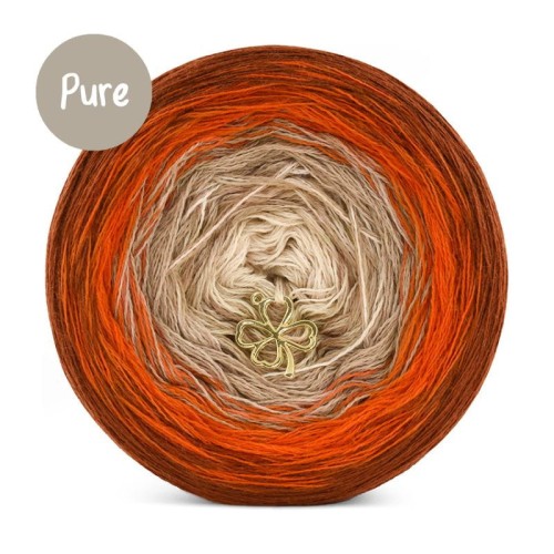 KOKONEK_Pure P180A - Rudy/marchewka/biszkopt/ciepły beż, 3 nitki, 1200 m, 240 g - GOTOWY