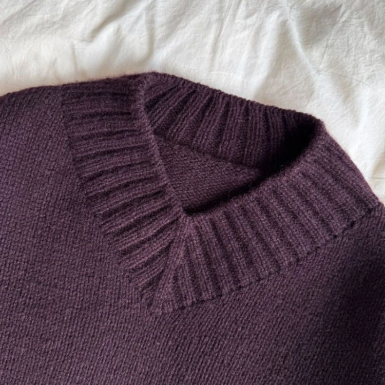 Wzór PetiteKnit / Hannah Sweater V-neck - w języku angielskim + tłumaczenie PL