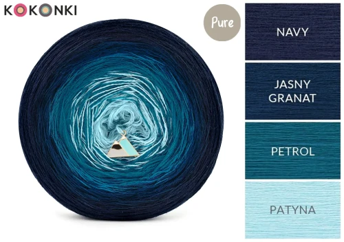 KOKONEK Pure P216 - Navy/jasny granat/petrol/patyna