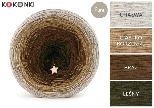 KOKONEK Pure P217 - Chałwa/ciastko korzenne/brąz/leśny