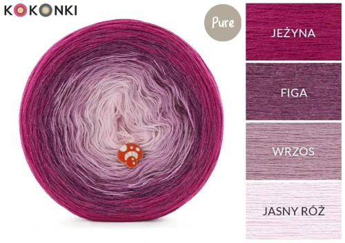 KOKONEK Pure P218 - Jeżyna/figa/wrzos/jasny róż