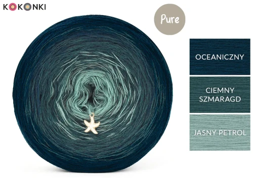 KOKONEK Pure P223 - Oceaniczny/ciemny szmaragd/jasny petrol