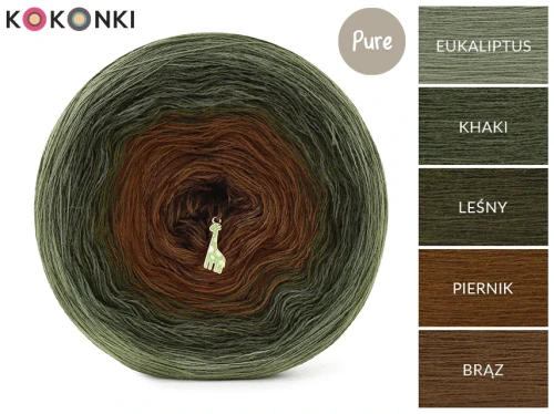 KOKONEK Pure P224 - Eukaliptus/khaki/leśny/piernik/brąz