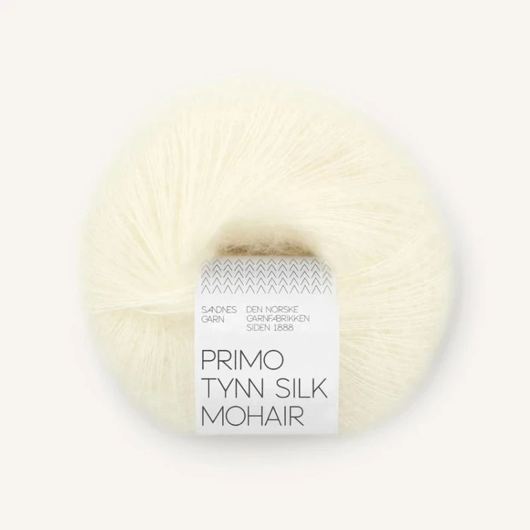 Włóczka Sandnes Garn Primo Tynn Silk Mohair 1012 / ecru
