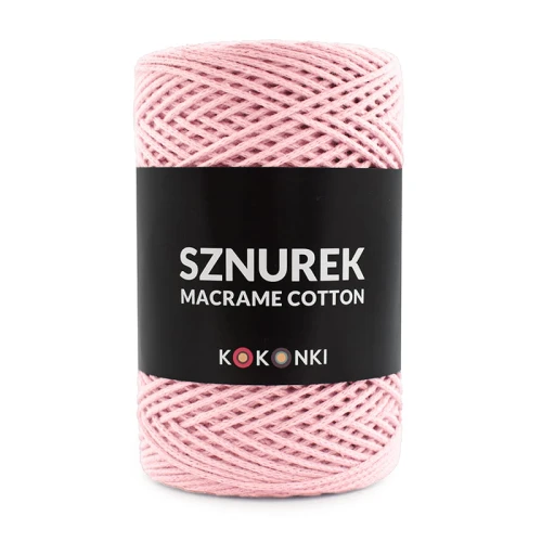 Sznurek Macrame Cotton by KOKONKI 2mm / rolka 200m / 230 róż