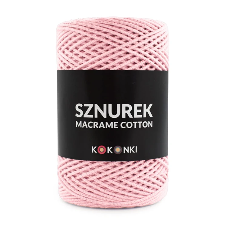 Sznurek Macrame Cotton by KOKONKI 2mm / rolka 200m / 230 róż