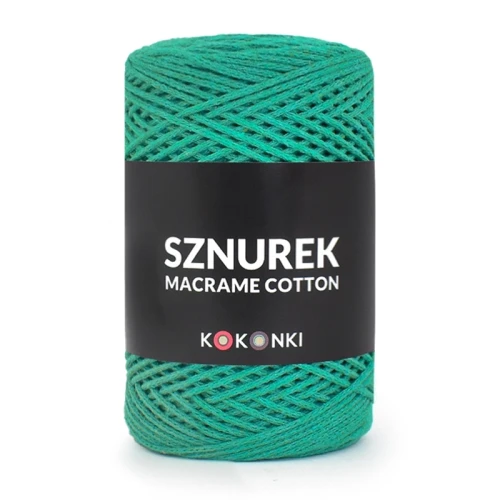 Sznurek Macrame Cotton by KOKONKI 2mm / rolka 200m / 269 szmaragd