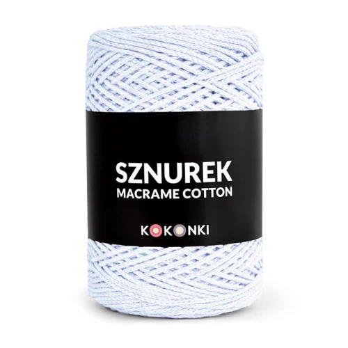 Sznurek Macrame Cotton by KOKONKI 2mm / rolka 200m / 252 błękit melanż