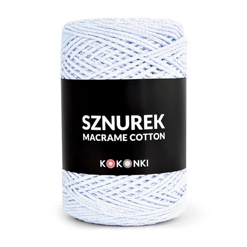 Sznurek Macrame Cotton by KOKONKI 2mm / rolka 200m / 252 błękit melanż
