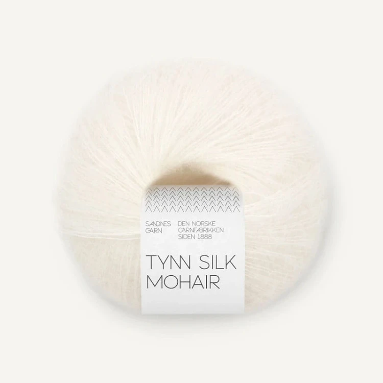 Włóczka Sandnes Garn Tynn Silk Mohair 1001 / biel