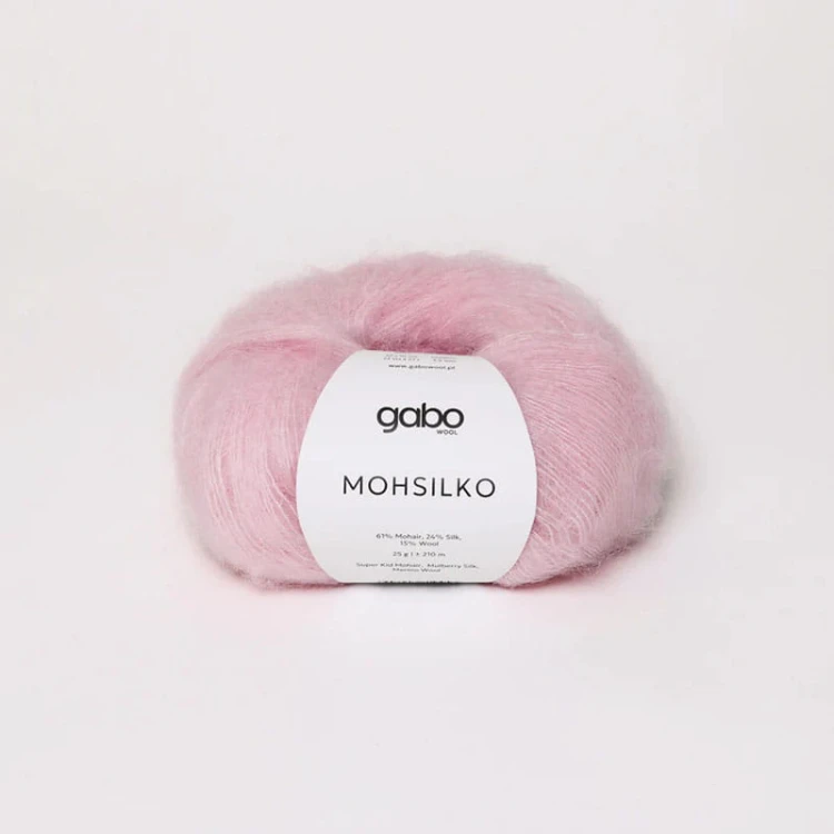 Włóczka Gabo Wool Mohsilko 4552 / koronkowy róż