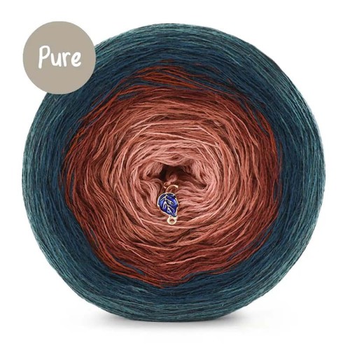 KOKONEK Pure P226 - Ciemny szmaragd/oceaniczny/mahoń/glina/morela