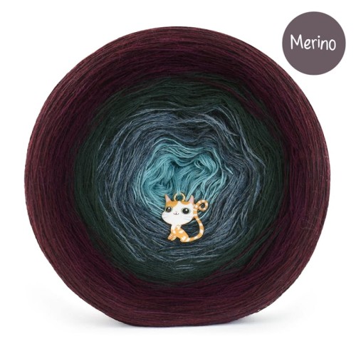 KOKONEK_Merino 848 - Wino melanż/wino/butelkowa zieleń/patyna melanż/patyna