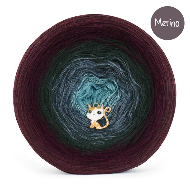 KOKONEK_Merino 848 - Wino melanż/wino/butelkowa zieleń/patyna melanż/patyna