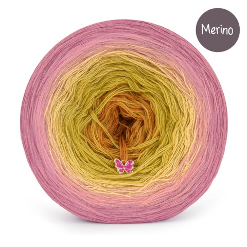 KOKONEK_Merino 850 - Zgaszony róż/morela/ptysiowy/złoty/miodowy / 3 nitki / 1000 m / 215 g – GOTOWY