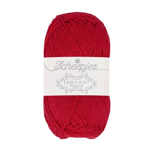 Włóczka Scheepjes Linen Soft 50g - 633 - czerwień