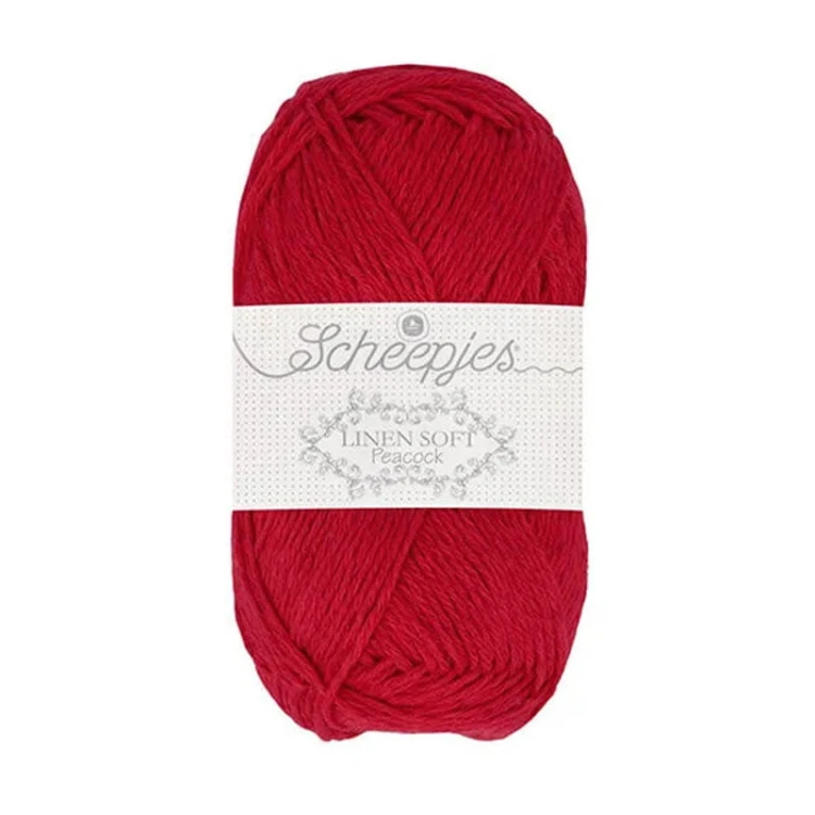 Włóczka Scheepjes Linen Soft 50g - 633 - czerwień