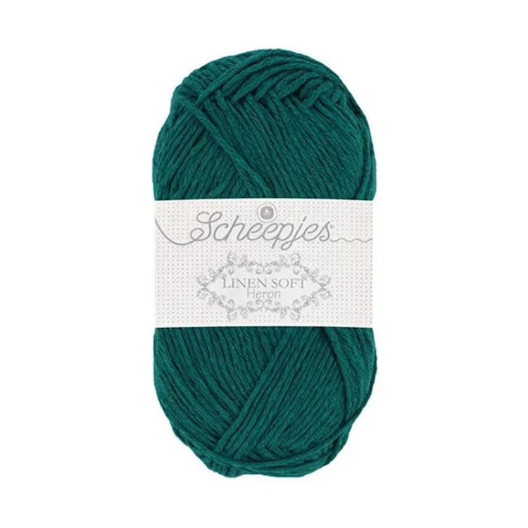 Włóczka Scheepjes Linen Soft 50g - 607 - ciemny morski