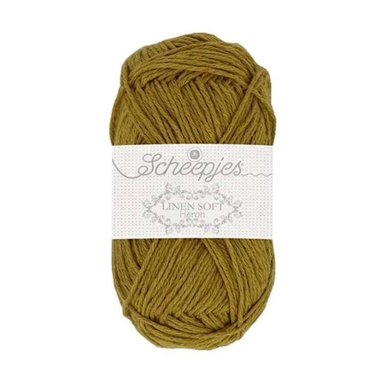 Włóczka Scheepjes Linen Soft 50g - 610 - musztarda