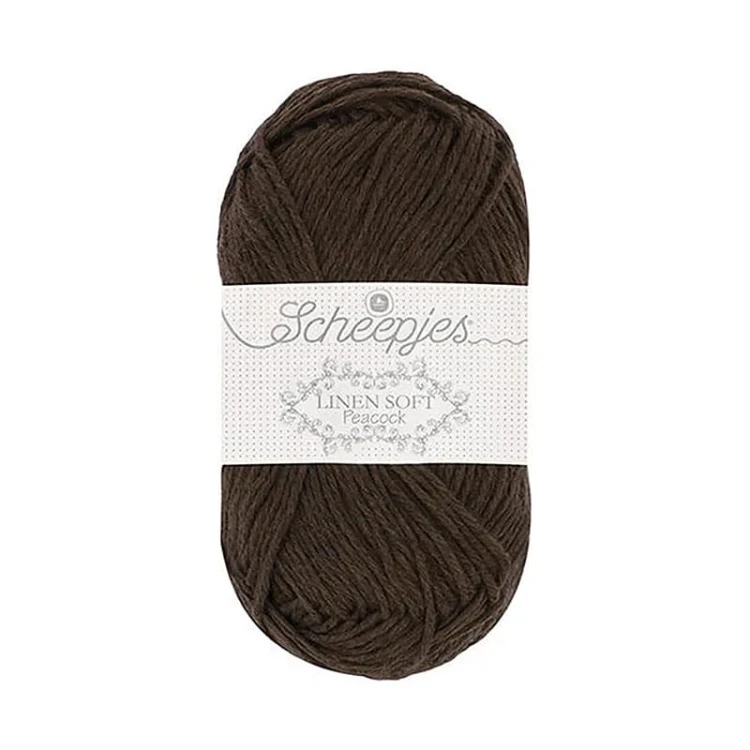 Włóczka Scheepjes Linen Soft 50g - 601 - brąz