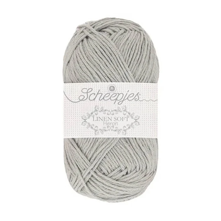 Włóczka Scheepjes Linen Soft 50g - 618 - jasny szary