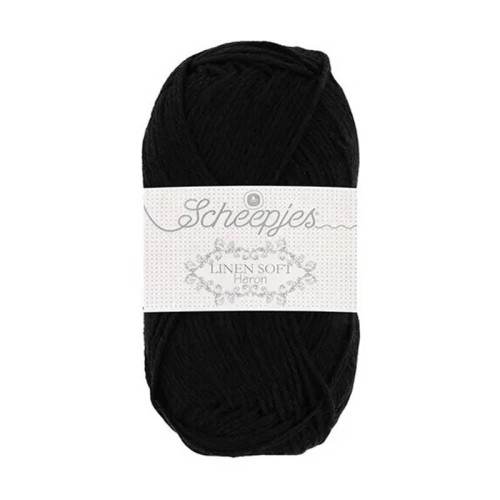 Włóczka Scheepjes Linen Soft 50g - 632 - czerń