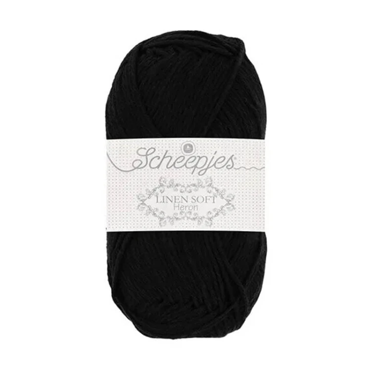 Włóczka Scheepjes Linen Soft 50g - 632 - czerń