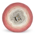 KOKONEK Merino 762 "motek Małgorzaty" - Malwa/jasna malwa/łososiowy/krem/lniany/jasny szary