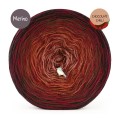 KOKONEK Rare Merino R187 Chocolate Chilli - Czekolada/toffi/terakota + 1 nitka bordo